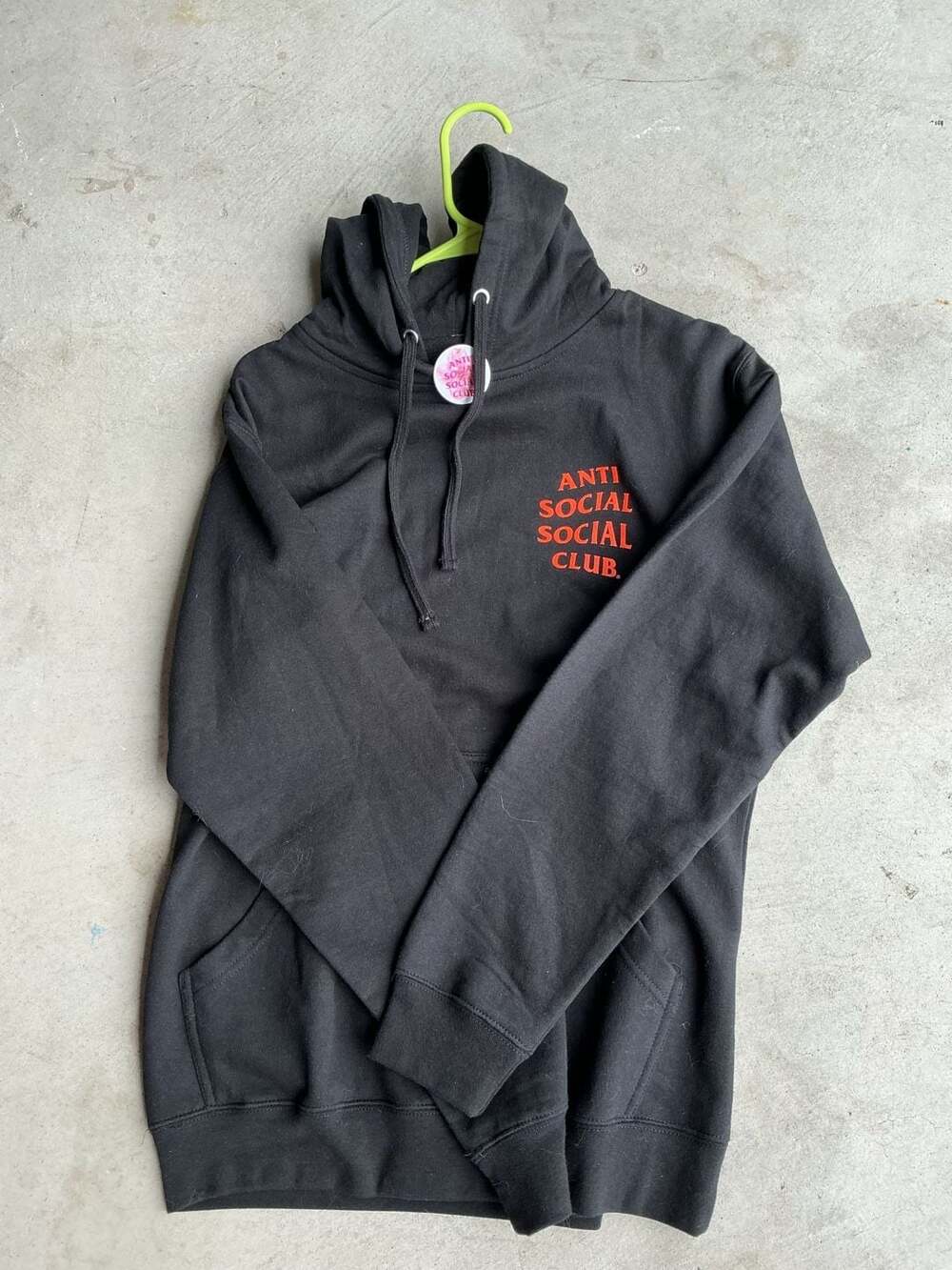 Anti Social Social Club Black & Orange Hoodie Size S